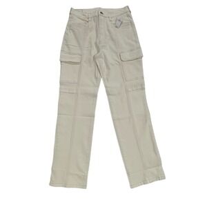 GAP Mid Rise 90s Loose Cargo Jeans in New Off White Womens 29/8 Tall NWT 273